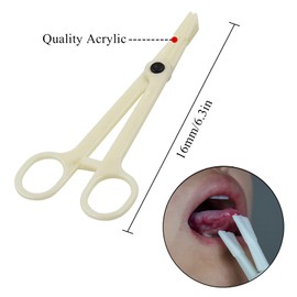 Piercing Clamps - Autdor 25Pcs Piercing Forceps Triangle Slotted Disposable Piercing Clamps Septum Forceps for Lip Navel Tongue Belly Ear Nose Piercing Kit Piercing Tools