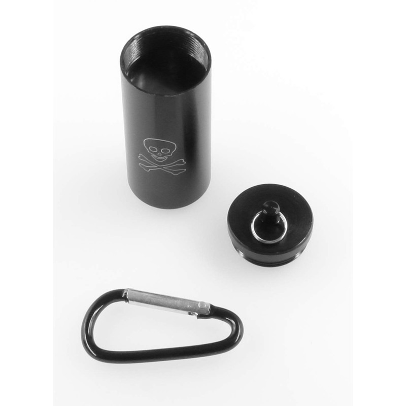 Pocket Ashtray Round Black, Death skull