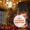 Artmag Christmas Tree Topper Lighted with White Snowflake Projector, LED