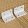 40 PCS Right Angle Brackets Plastic Corner Brackets for Furniture