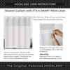 Hookless Cabana Stripe Shower Curtain with Peva Liner, 71 in