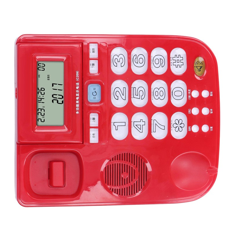 Corded Desktop Phone Wired Fixed Telephone with Big Ringtone Luminous