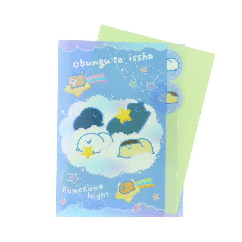 Sunstar Stationery S2173115 Stationery Goods, Clear File, 5 Pockets, Fluffy