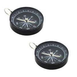 Boguish 2 Pcs Pocket Compass, Survival Sports Navigation Compass with Key Ring for Outdoors Camping Hiking