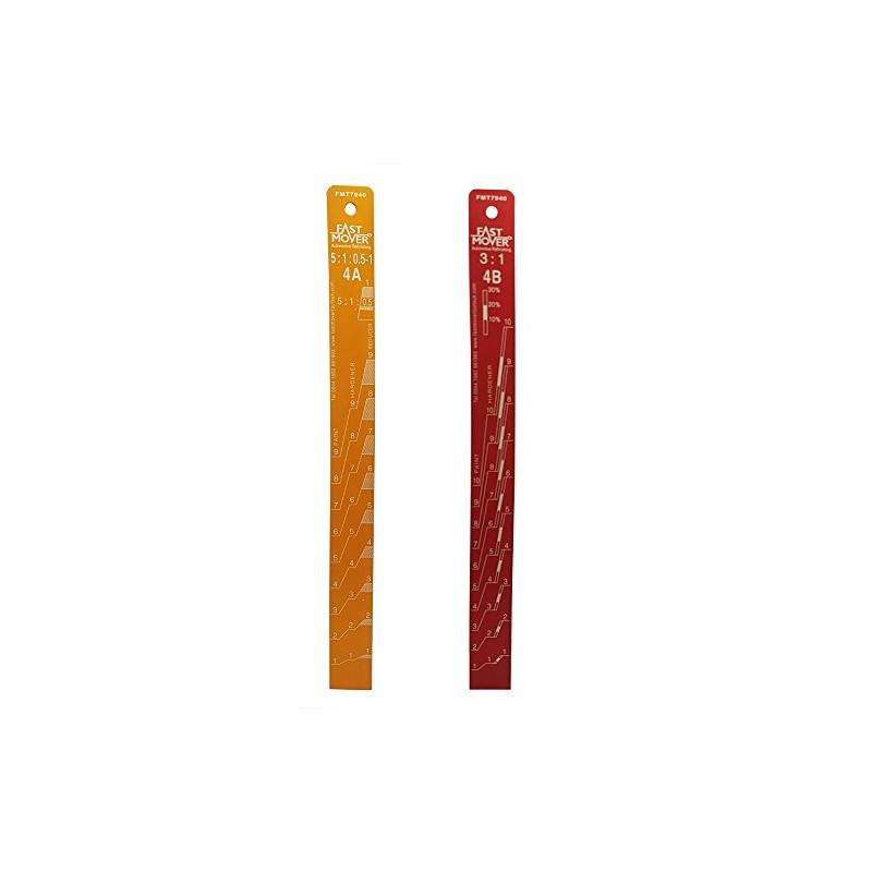 Fast Mover Tools, Paint Measuring Stick, Aluminium, 3:1 & 5:1