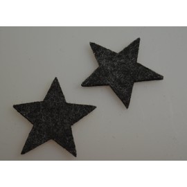 ggm Felt Stars, Diameter 6 cm, Decorative Stars, Christmas Crafts, Decorating, Pack of 20 (Dark Grey Mottled)