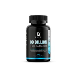 B Life Probióticos 80 Billones con 11 Cepas Potenciadas con Inulina de Agave | 140 Cápsulas Veganas de Liberación Retardada para mas de 4 Meses