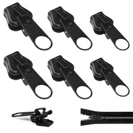 Zip Slider Replacement Glvomazty Removable Zip Zip Repair Kit for Jackets, Backpacks, Suitcases, Pack of 6