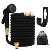 Expandable Garden Hose Kit with 8-Pattern Spray Gun, Metal Connectors,