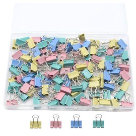 120 Pcs Small Multicolour Binder Clips, Paper Clamps for Office Work School and Home Supplies (120)