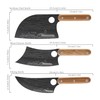 Lccowot 3 Piece Butcher Knife Set, 7" Butcher Meat Cleaver,