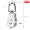 WANJICHENRUI Stainless Steel Pulley, Pulley, M20, Load Capacity 165.4 lbs