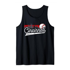 Retro Cincinnati Vintage Baseball Softball Lover Women Men Tank Top