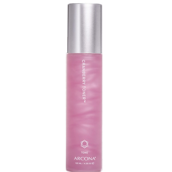 Arcona Cranberry Toner - Rice Toner, Cold Processed, Hydrating, Brightening, Cleansing, Calming, 4.05 FL OZ, Made in The USA.