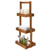 promitop Teak Shower Shelf Bathroom Organizer - 3 Tier Multipurpose