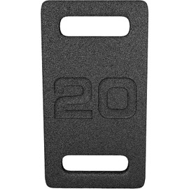 Elevon 20 LBS Cast Iron Weight Plate, Versatile Strength Training Plate for Rucking, Squats, Swings & Home Workouts, Wide-Grip Handle & Rounded Edges, Black Coated