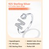 Silvora 925 Sterling Silver Heart Initial Rings for Women CZ