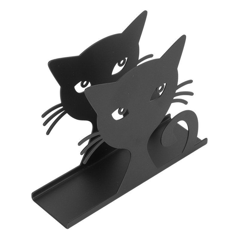 2pcs Metal Napkin Holder Innovative Hollow Out Cat Shape Paper