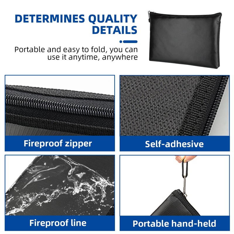 Document Bag Safe Fireproof Waterproof Fireproof Document Box Money Bag
