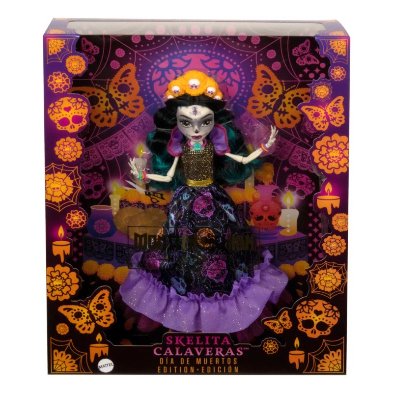 Monster High Muñeca Skelita Calaveras Con Hermoso Vestido