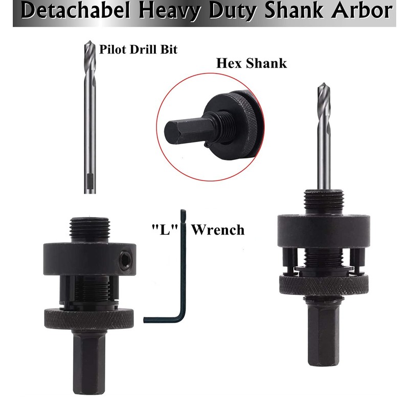 44mm HSS Hole Saw, M42 Bi-Metal Wood Hole Dill Bit,