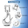 Safety Hook, Swivel Hook, Lifting Hook, Stainless Steel Rotating Eyelet,