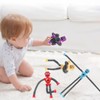 Pack of 4 Telescopic Robots, Telescopic Suction Cup Robot Toy,