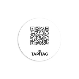 TAPiTAG NFC QR Slim Business Card Phone Tag (White)