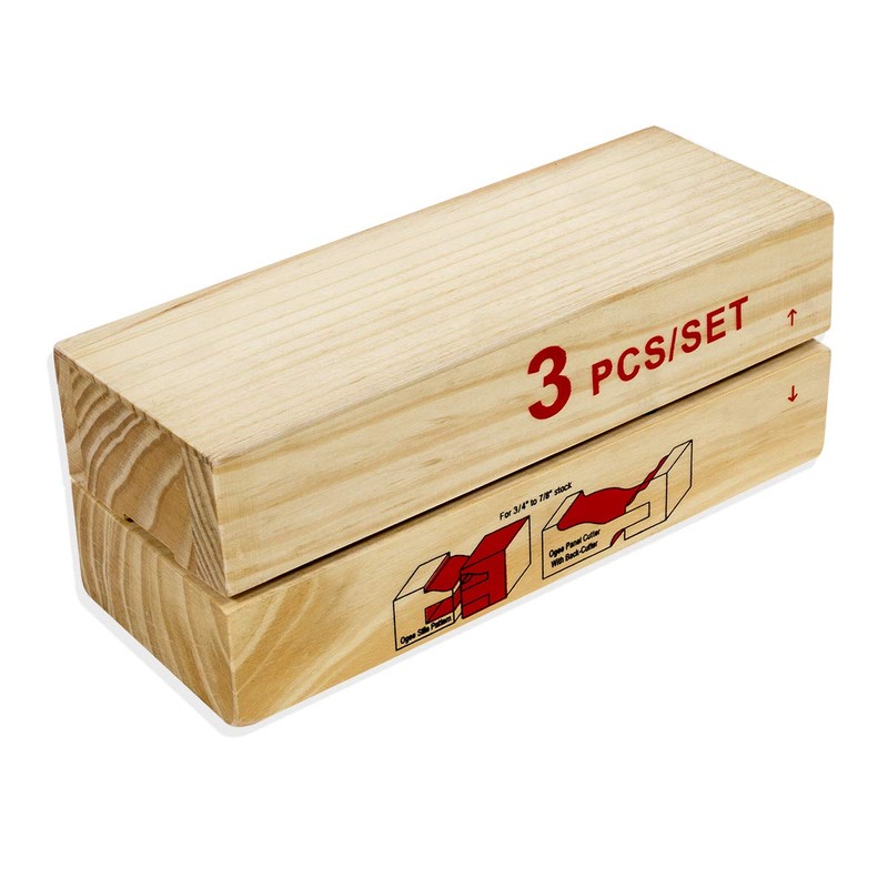 XtremepowerUS 3-Pieces Ogee Cutter Router Bit Set, 1/2" Shank for