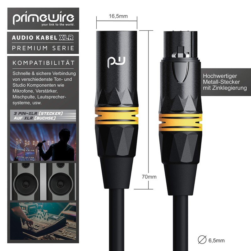 CSL - 5 m Microphone Cable - XLR Male to