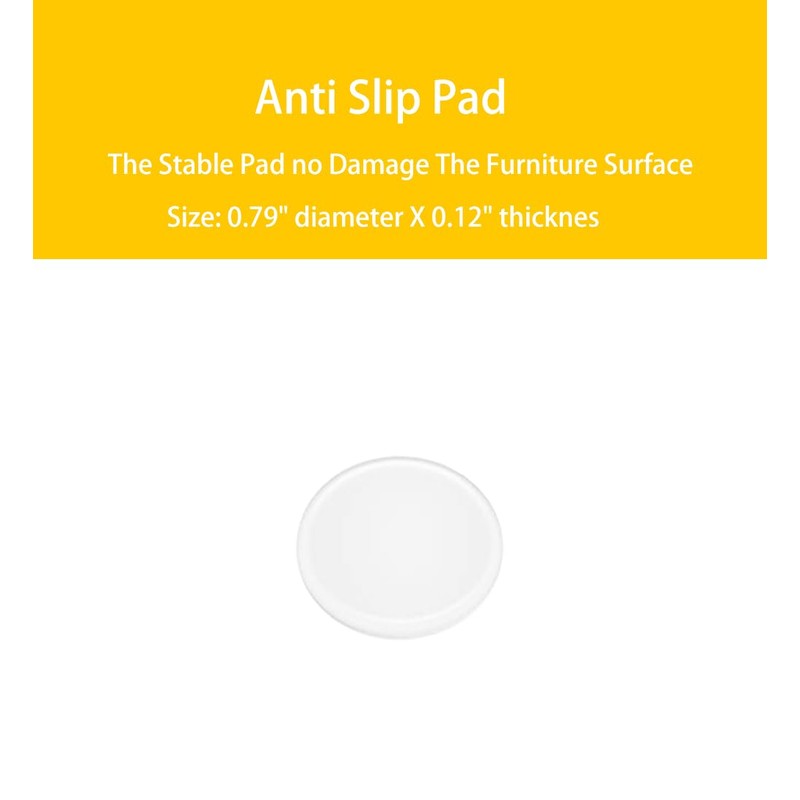 Glass Table Top Anti Slip Pad, Non-Adhesive Desk Rubber Spacer,