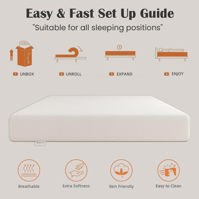 BSSPOKE Orthopedic Memory Foam Mattress | 15/20/25 CM | Medium