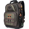 WELKINLAND 36-Pockets Electrician Backpack, Hard-Based HVAC Backpacks, Waxed-Canvas Technician Backpack,