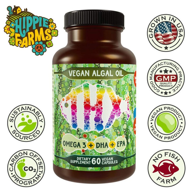 Vegan Omega 3 Algae Oil with DHA EPA The Fish-Less