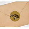 Darling Souvenir Round Glitter Background Save The Date Stickers 1.6