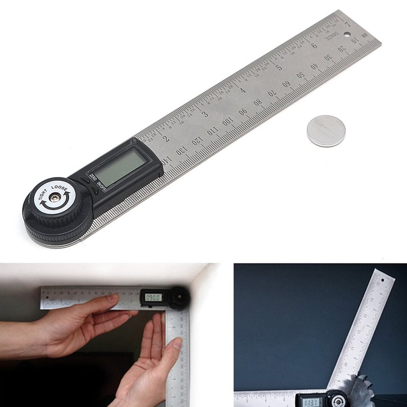 Malayas Digital Angle Finder Ruler 8 inch/200mm Digital Protractor with