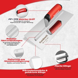 Goldblatt Stainless Steel Smoothing Trowel 280 x 130 mm
