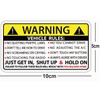 Vehicle Safety Warning Rules Sticker for Car Truck Window, Adhesive