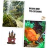 iplusmile 2pcs Castle Fish Tank Resin Decoration Aquarium Landscape Ornament
