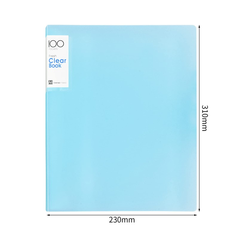 A4 Display Book with Transparent Pockets, 100 Pockets, A4 Presentation