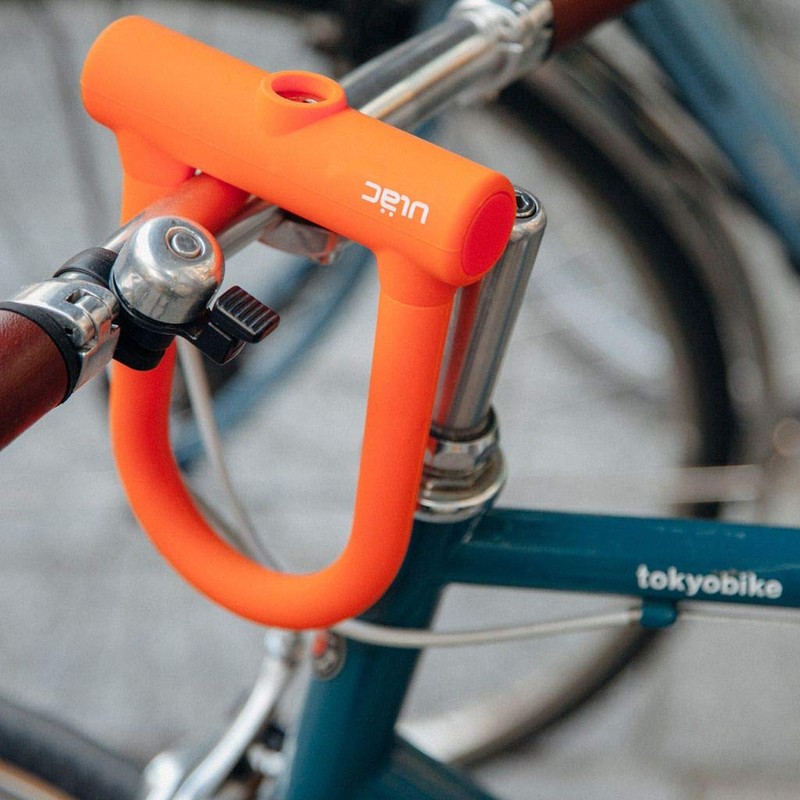 ULAC(ユーラック) BROOKLYN シリコンカバー自転車用U字ロック UL-SU3-01 76mm×128mm オレンジ