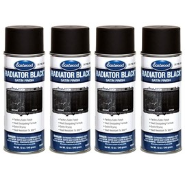 Eastwood High Heat Resistant Radiator Spray Paint | Satin Black for Automotive Radiators | Resists Stone Chips | Heat Resistant To 300° F | 12 oz | 4 Pack