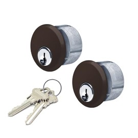 Century Facade Doorware | Commercial Storefront Door Mortise Key Cylinder for Deadbolt and Deadhook Lock (Dark Bronze)