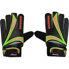 Vizari Junior Gloves for Protection & Grip | Tri-Color Youth Soccer Goalie Gloves with Elastic Wristband for Secure Fit | Finger Support Goalkeeper Gloves with Foam Cushioning for Kids & Youth