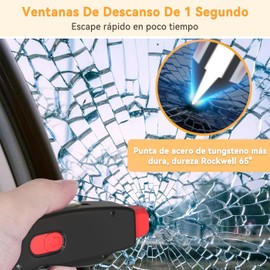 AOVMY Herramienta de Escape de Coche, Rompecristales y Cortador de Cinturones de Seguridad para Emergencias de Automóviles, Llavero de Emergencia, Llavero de Martillo de Seguridad