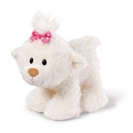 NICI 43348 25 cm Cuddly Toy Little Bear Sister Standing White