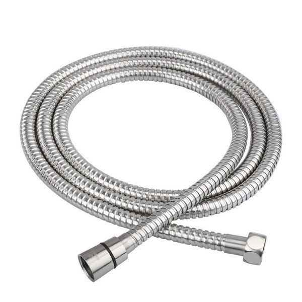 HOMEIDEAS 2m/78" Anti-Kink Leakproof Stainless Steel Shower Hose, with Solid Brass Connector & 2 Washers, Polished Chrome - Shower Hose Extension, Long Shower Hose Replacement