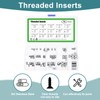 sourcing map 75Pcs Threaded Inserts, 10 Sizes Stainless Steel 303