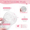 YOUKE OLA 20 Pack Acrylic Snowglobe Tumbler Pre-Drilled Double Wall