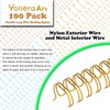 3:1 Pitch Double Loop Binding Wires, YolieraArt 100 Pack Spiral